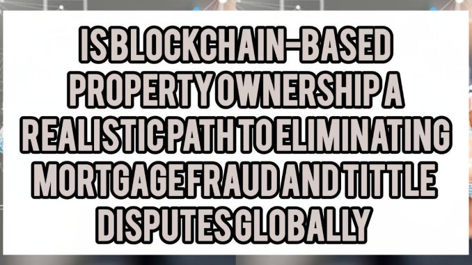 Is Blockchain-Based Property Ownership A Realistic Path To Eliminating Mortgage Fraud And Title Disputes Globally