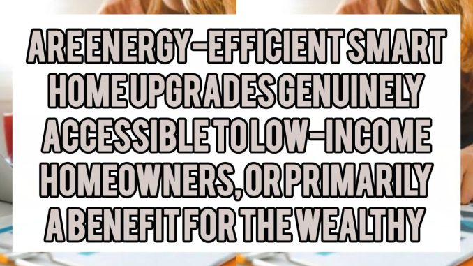 Are Energy-Efficient Smart Home Upgrades Genuinely Accessible to Low-Income Homeowners, or Primarily a Benefit for the Wealthy